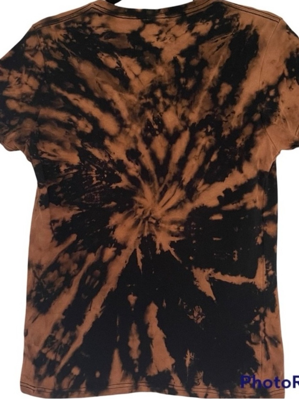 Men's Brown & Black Tie-Dye Short Sleeve T-Shirt